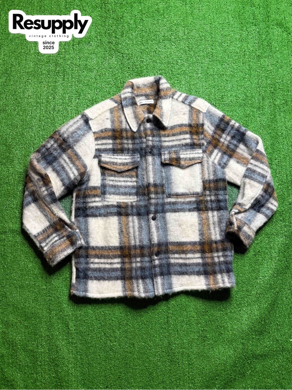 Zara Plaid Shacket Flannel Men’s Size XL